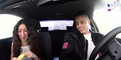Heat up the YouTube demonstrate with a audition couch interview of a bare damsel and pornstar, in a super-steamy car with immense ass, for the