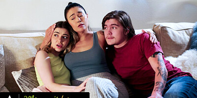 MOMMY S BOY - MILF Dana Vespoli Soothes Scared Stepdaughter Demi Hawks Stepson With FFM THREESOME