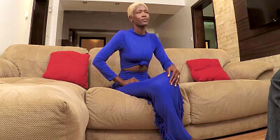 Shy African Model Fake Casting Pound