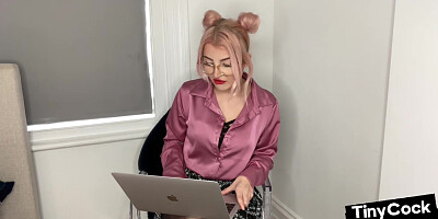 Pathetic tiny cock incel minimized by femdom