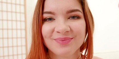 Ginger cutie polishes big dick after having it in her ass