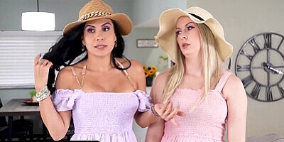 Step Moms Sydney Paige and Sandy Love Show Their Step Sons The MILF Type Of Easter Eggs - MomSwap