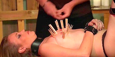 Blindfolded Beauty Endures Tt And Throating Session