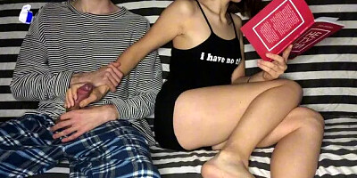 I Watched Porn and Used Step-sister Hand for Jerking off but She First got Re...