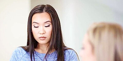 Kyler Quinn, Nicole Doshi And Kimmy Kimm In Two Sorority Lesbians Lick Their Rivals