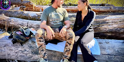 Simone Ryder Hiking And Runs From A Bear. Finds Rick Ruff For Help!