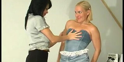 Russian Lesbian Ladyboss seduce & Strap On her Secretary