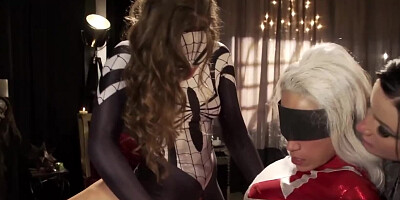 Veruca James, Dani Daniels and Nicki Hunter at cosplay 3some
