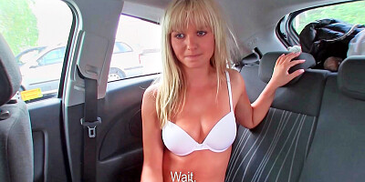 Backseat of a car is getting a lot of action