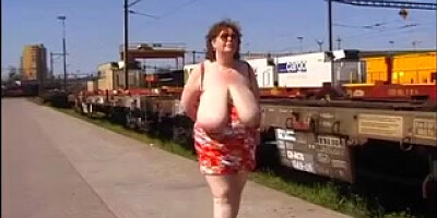 Gigantic titted granny gretl