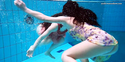 Elegant Liza and Alla's poolside xxx