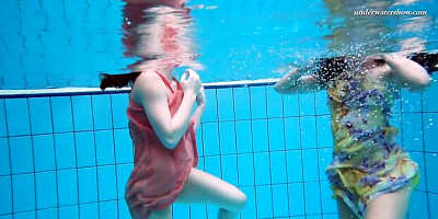 Elegant Liza and Alla's poolside xxx