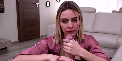 Debt collector fucks beautiful girl's tight pussy on the camera