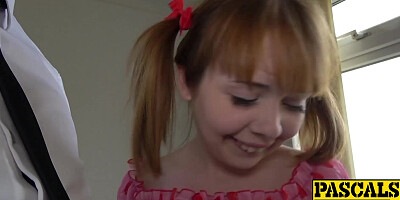 Red-haired teenager Cherry English face screwed before butt sex