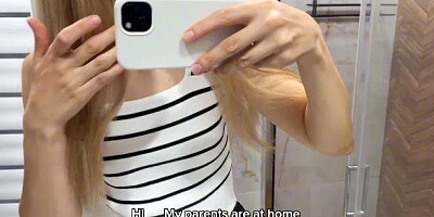 i Need to Squirt Urgently, and My Parents are Home... I Hid in the Bathroom ...