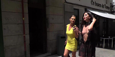 In sheer dress walked in public