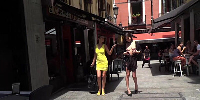 In sheer dress walked in public