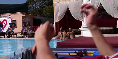 Mary Rider - Cuckold: Cum In The Pool, In The Pool Hot Busty