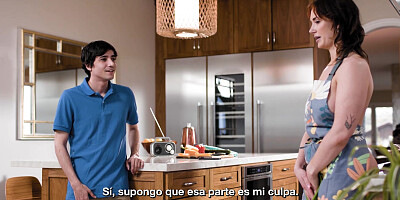 MOMMY S BOY - MILF Siri Dahl Caught Naked In The Kitchen Stepson Banged Her Hard SPANISH SUBTITLES