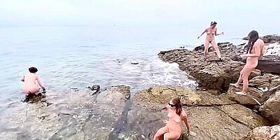 4girl Naked Sunbathing And Swimming On Island Vacation With Sammy, Adriana, Miss Pussycat, Rebeka
