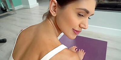 Raul Costa And Leo Ahsoka - Horny Stepbro Helps Tiny Russian Stepsis Exercise And Fucks Her