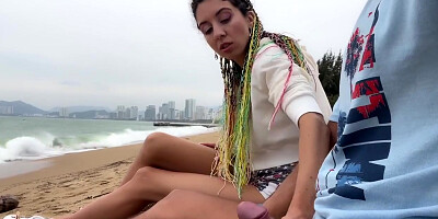 I See You Jerking Off To Me And I Want To Help You Cum! - Cock Flashing On Public Beach With Katty West