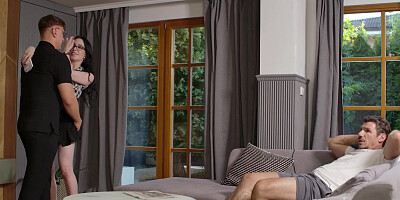 DADDY4K. If you forget a vibrator in her pussy, StepDaddy will come and fuck her