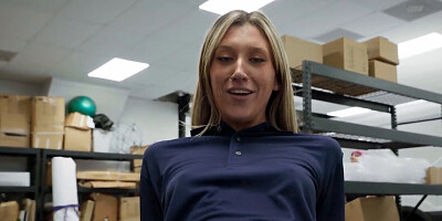 Playing games in the warehouse and fucking in point of view