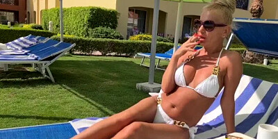 A Day with Stepmom at the Pool One Night of Fucked Anal and Pussy