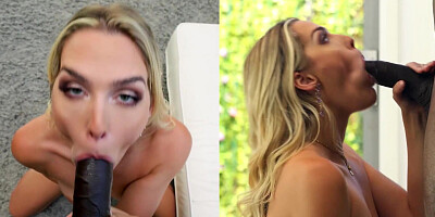 ...Blonde-haired damsel sucks BBC and gets fucked at casting...