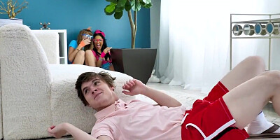Bisexual Young Babe Babysitters Have Some Fun - Serena Santos, Samantha Reigns And Angel Youngs