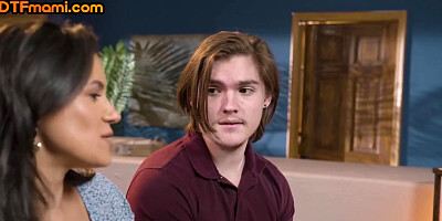 Stunning MILFs sharing cock in 3some