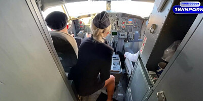 Newbee Flight Attendant have to Please both Pilots Right in the Cockpit