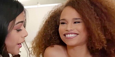 Fuzzy Haired Tastes My Tasty Clit After Giving Her A Powerful Massa With Cecilia Lion