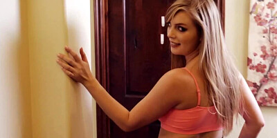 Cute minx lures naughty voyeur into unplanned lovemaking