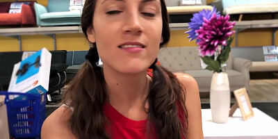 Naughty Shopping With Risky Blowjob In The Store And Cumshot In The Car