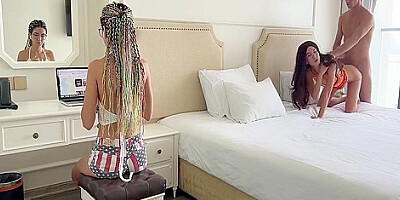 Stepbrother Fucks The Best Friend Of Stepsister From Behind! - Cum On Face 21 Min