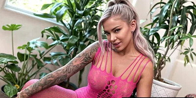 Busty Blonde Aussie Pawg Flashes Pussy and Pounded