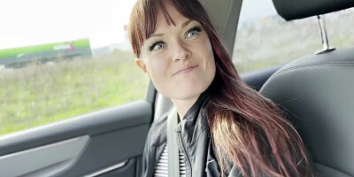 A Hitchhiker Plays With In The Front Seat