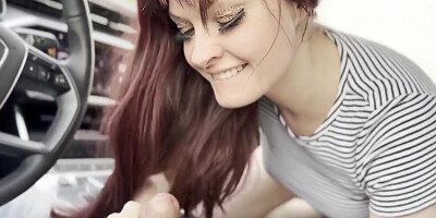 A Hitchhiker Plays With In The Front Seat