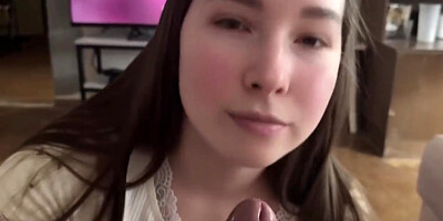 Real Amateur Homemade Sex With A Long Slobbery Blowjob From A Cutie