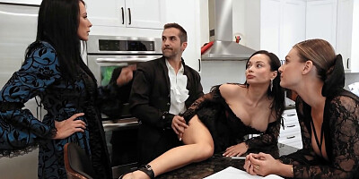 Three outstandingly sexy goth ladies fucked by a count