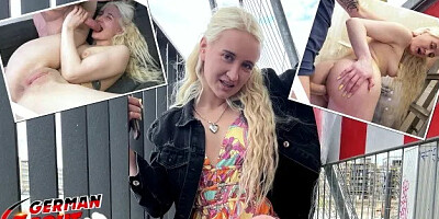 Skinny Blonde Teen Daruma Rai Pickup for Casting Fuck in Berlin