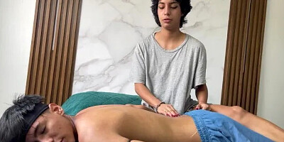 My Stepsister Practices the Best Massage in the World with My Big Cock.