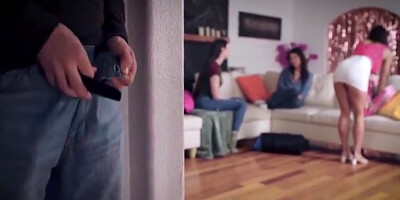 Hazel Moore, Stepdad And Liz Jordan - Sucked Off By Stepdaughters Gf