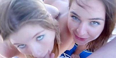 Blonde Teens Blair Williams & Zoe Bloom - Amateur 18 Seduced Boat Captain