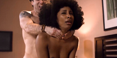 Olivia Jay screwing the tall ebony beauty Ken Feels