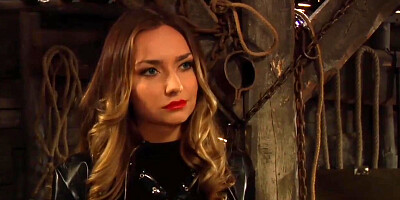 Lesbian Fingering - Pale White Lesbian Slave With Massive Tits Touched By Madame