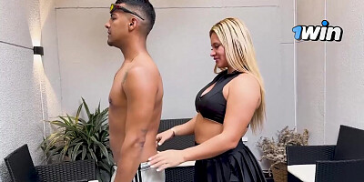 David Bander And Karen David - Slut Blondie Gym Trainer Have Hard Sex With BBC Guy