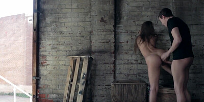...Sexy brunette Dani Daniels gets fucked in some abandoned building...